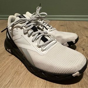 Reebok Men's Nanoflex Cross Trainer Size 9.5M GX3781 White/Pure Grey/Black
